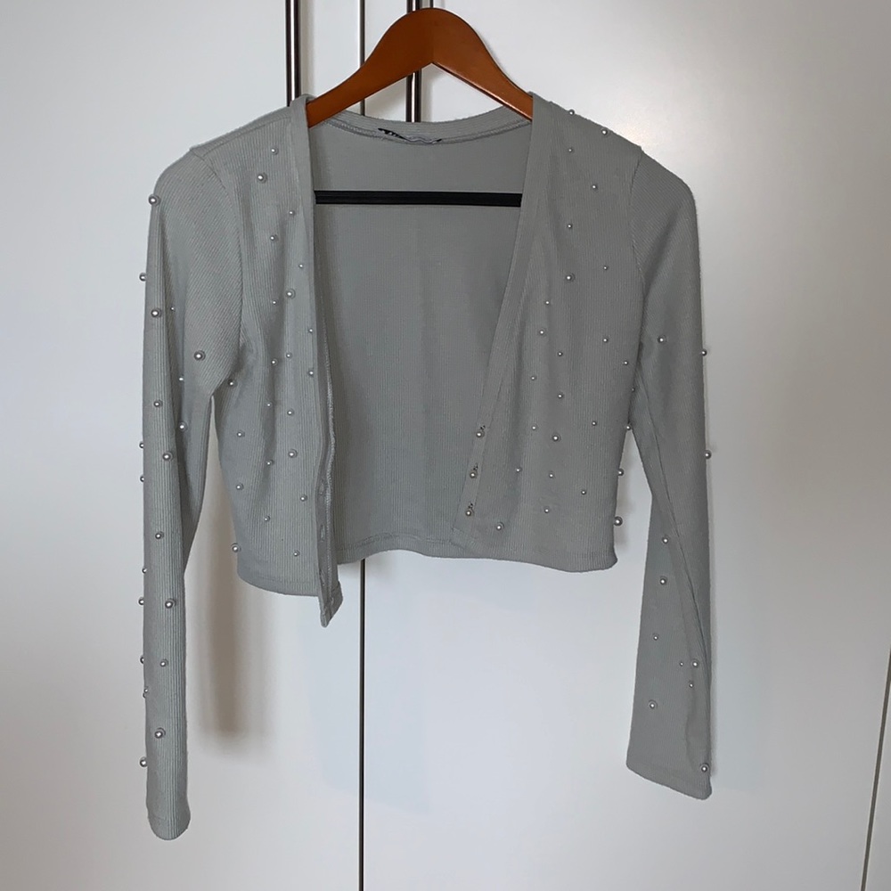 Zara pearl cardigan